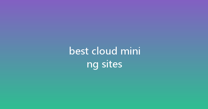 best cloud mining sites 