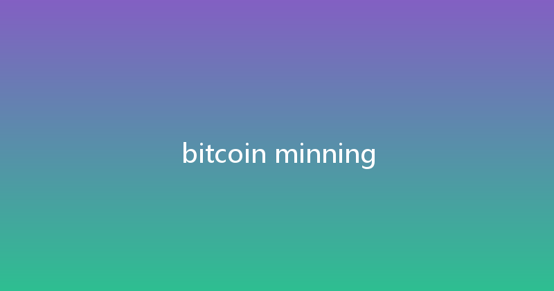bitcoin minning 